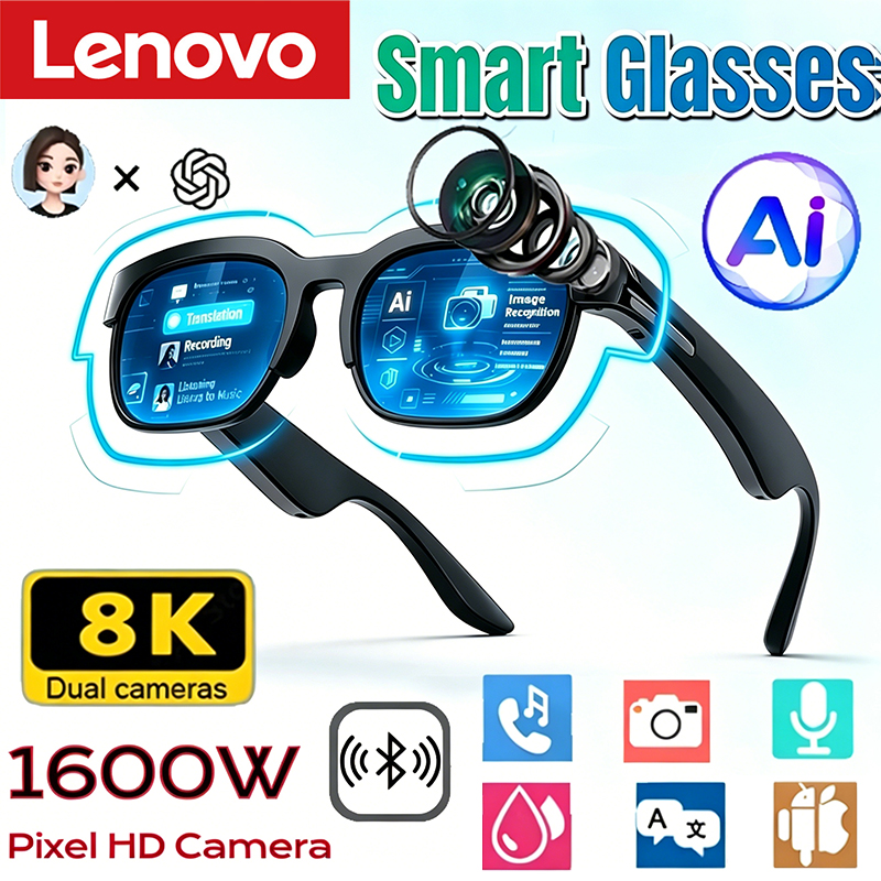 Audio Music Recording - Lenovo 2026 Neue Smart-Brille mit KI-Übersetzung,