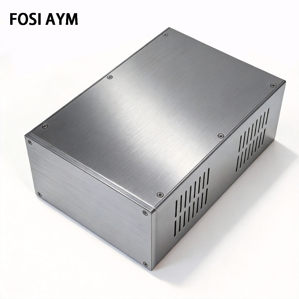 Headphone Amplifier Dac - 210x210x120mm FOSI AYM Vollaluminium-Verstärkergehäuse Vorverstärker Leistungsverstärker-Gehäuse
