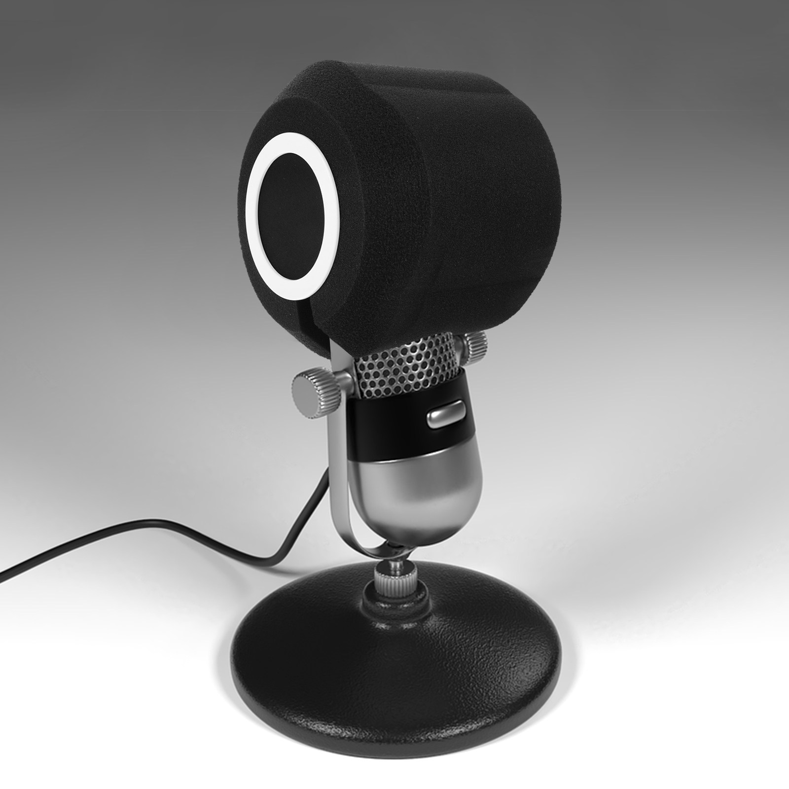 Recording Pop Filter - Akustischer Mikrofon-Isolationsschirm mit Schwamm-Windschutz und Pop-Filter