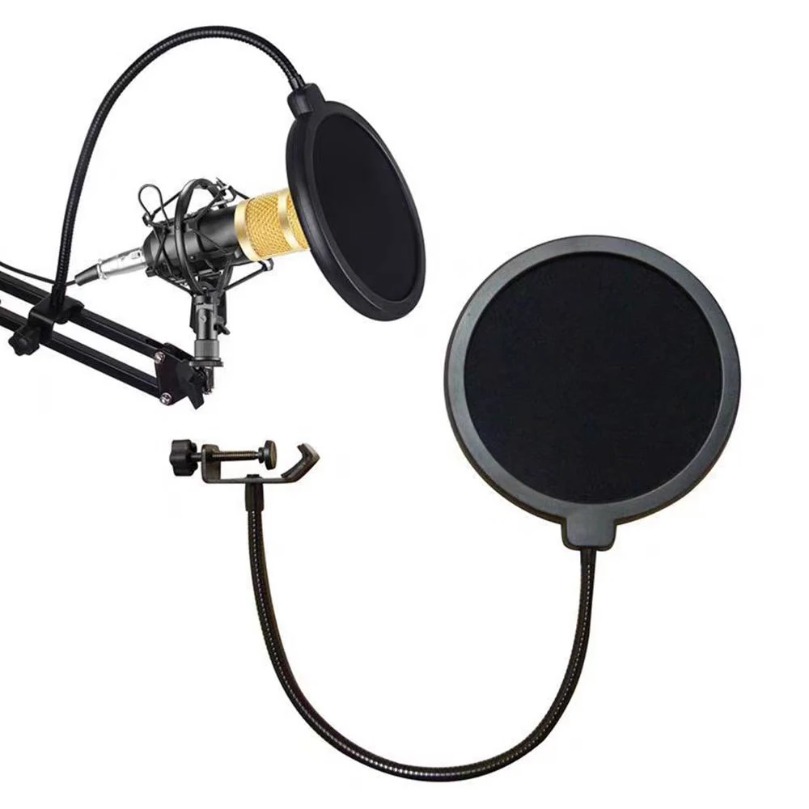 Recording Pop Filter - VIKEFON Mikrofonzubehör Metall PoP Filter Universal