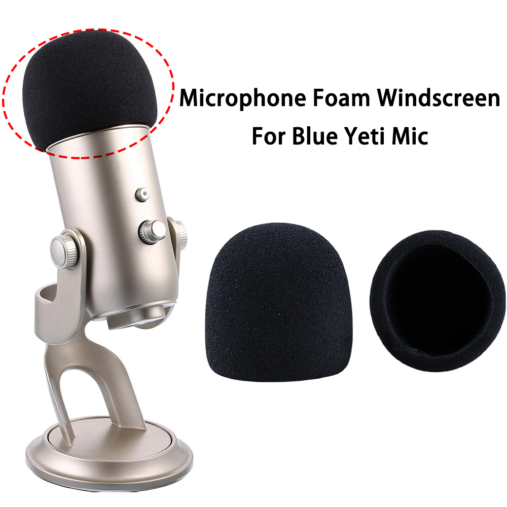 Recording Pop Filter - Mikrofon-Schwamm-Schaumstoff-Abdeckung, Schaumstoff-Mikrofon-Windschutzscheibe für Blue Yeti Kondensatormikrofon-Abdeckung,