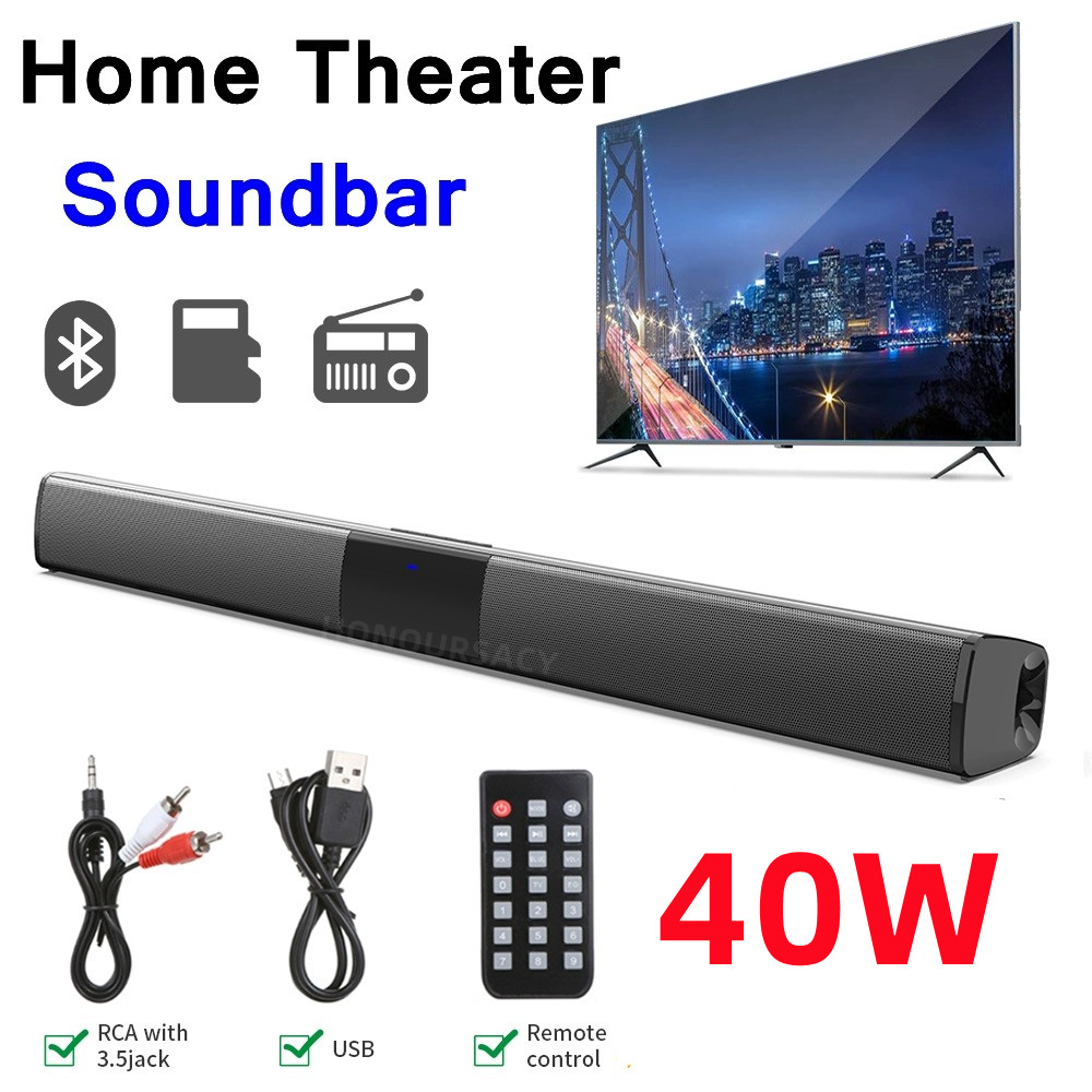 Audio Music Visualizer Free - 40W Soundbar TV Tragbare Bluetooth-kompatibel Lautsprecher