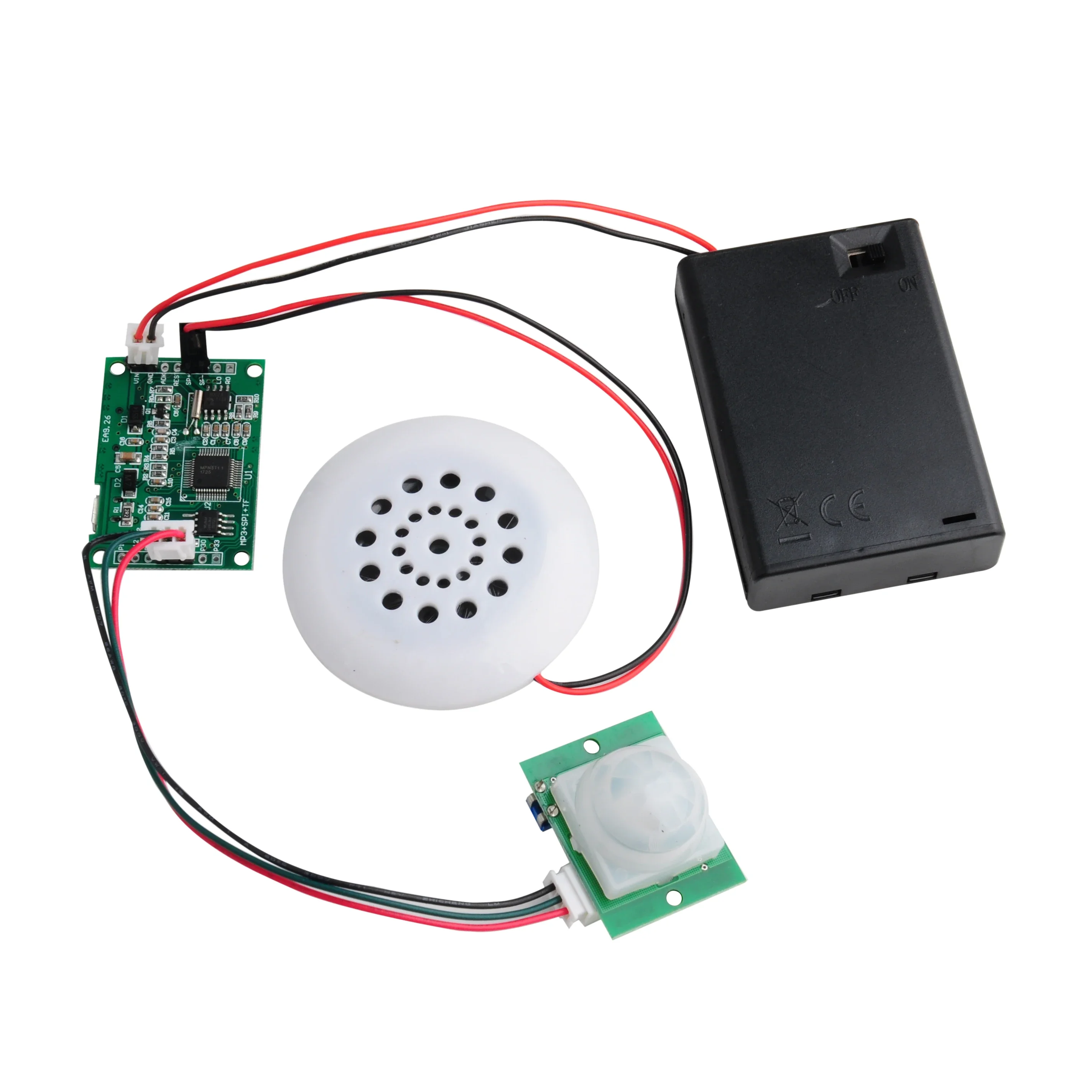 Audio Music Mp3 Download - MP3-Sprachmodul-Kit: DIY-Willkommensgerät mit Körper-Infrarot-Erkennung, USB-Musik-Download, Sicherheitsansage,
