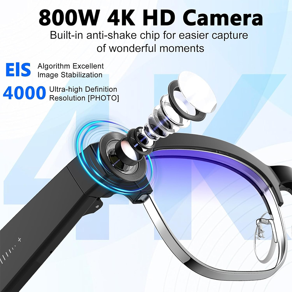 4K Smart AI-Brille mit 8MP-Kam – Audio Music Recording Bewertung und Preis