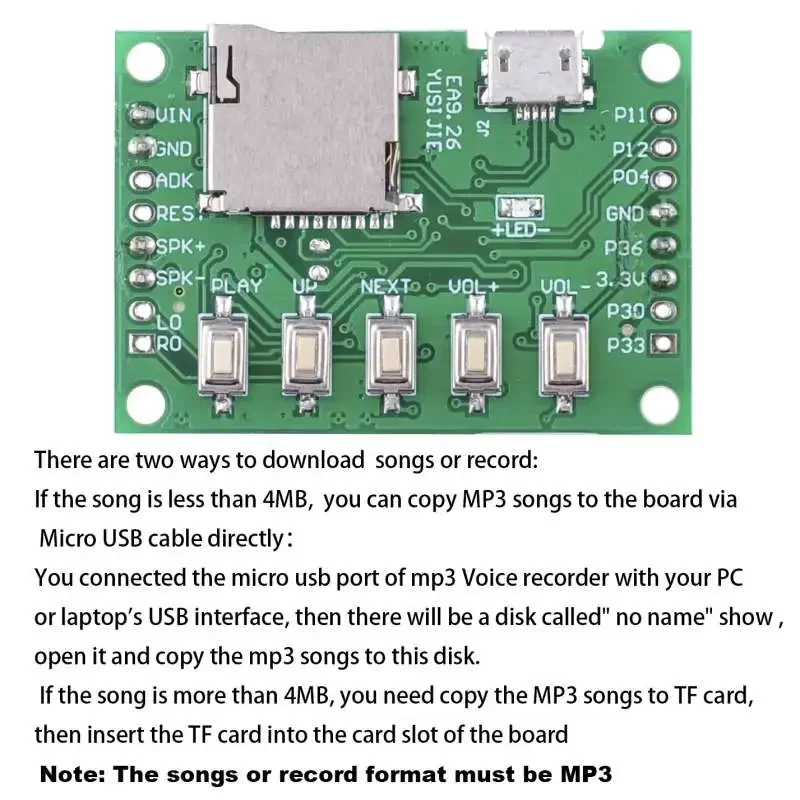 MP3-Sprachmodul-Kit: DIY-Willk – Audio Music Mp3 Download Bewertung und Preis